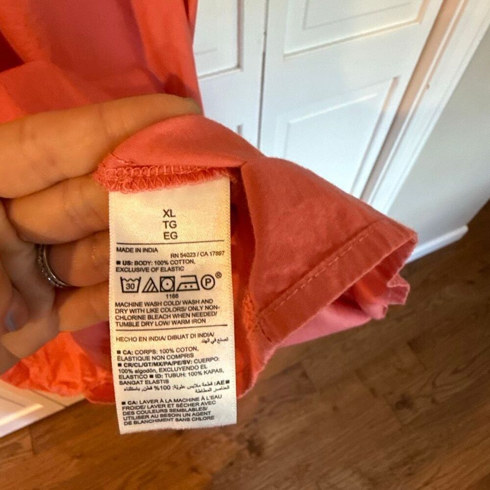Old Navy coral smocked bust midi dress size XL - Picture 7 of 11